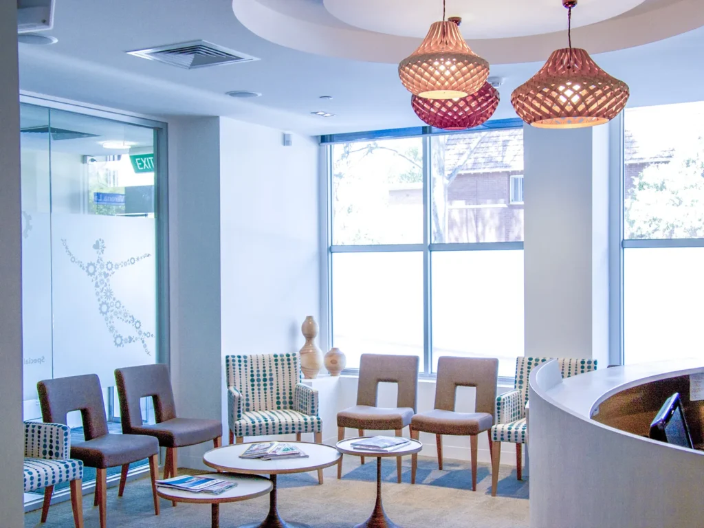 Waiting room at the Specialist Orthopaedic Surgery Clinic, East Melbourne